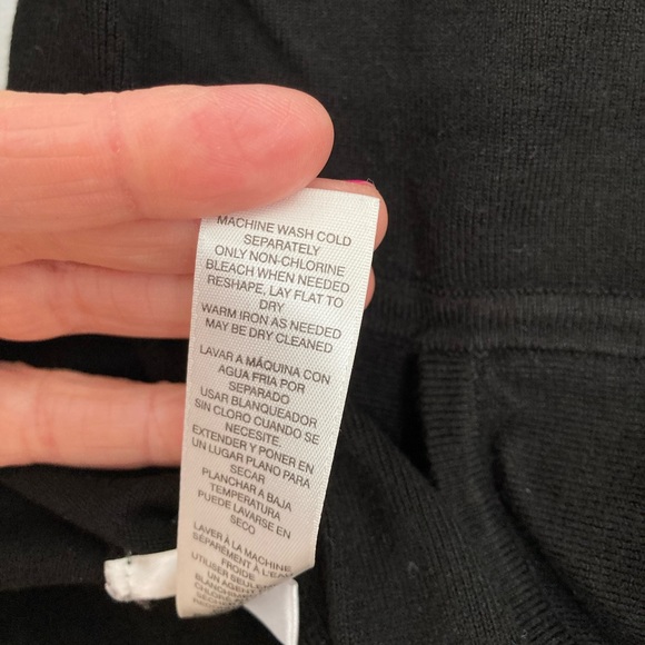 White House Black Market wrap around Style black sweater - Picture 8 of 8